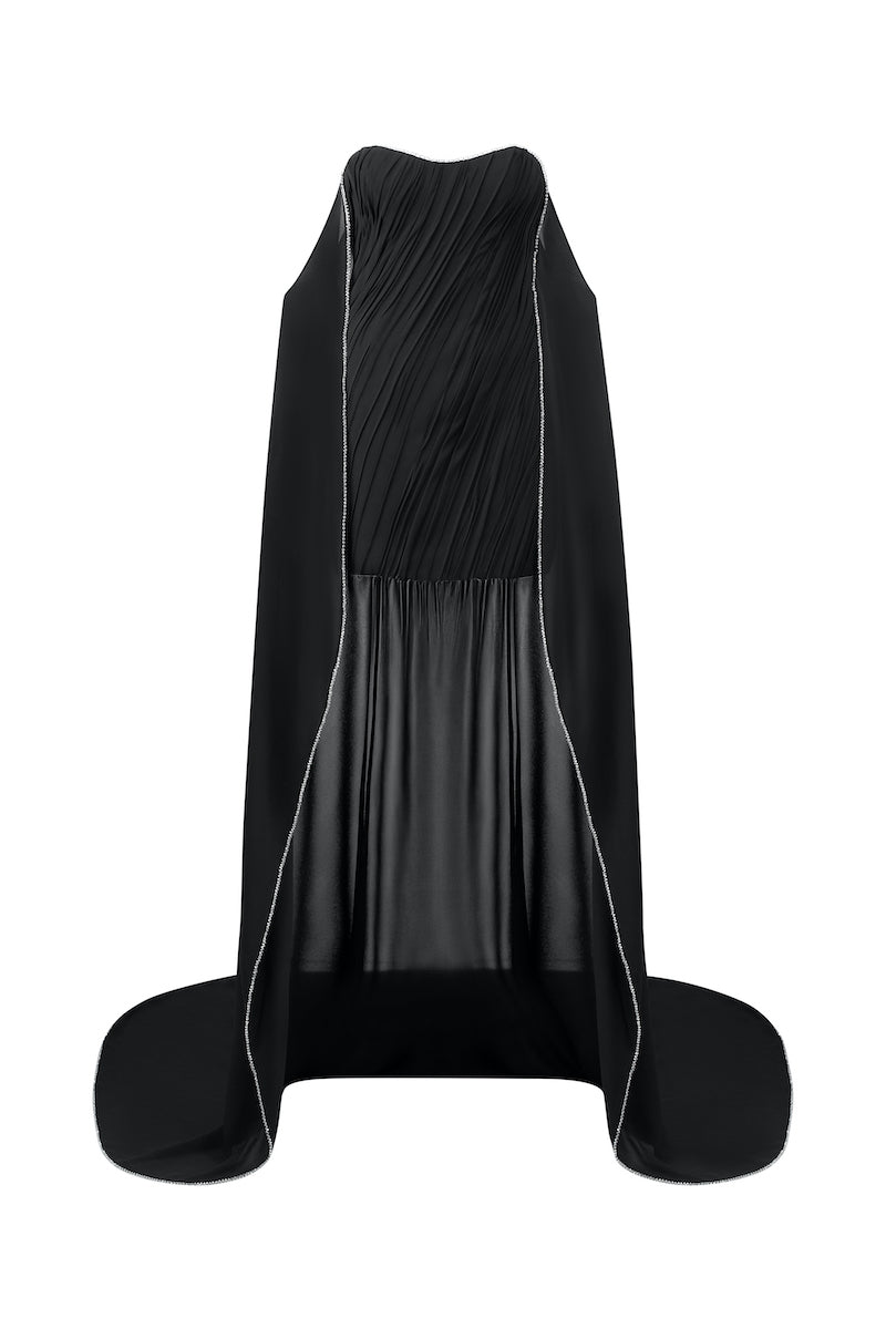 OFF-SHOULDER CHIFFON MINI DRESS