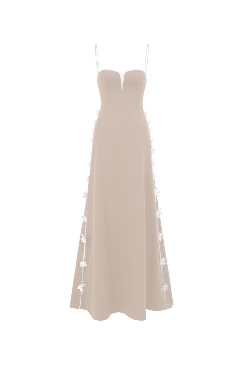 MAXI DRESS WITH SHOULDER STRAPS - CULT MIA