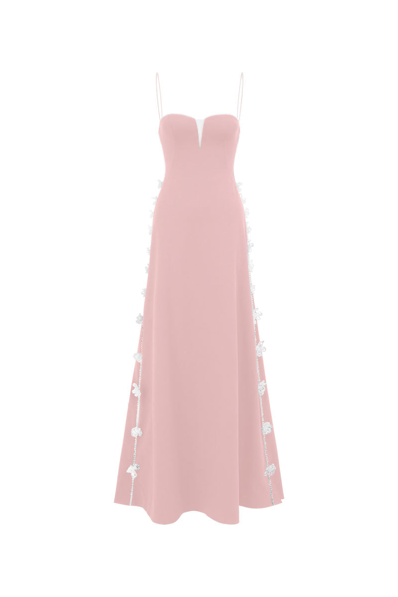 MAXI DRESS WITH SHOULDER STRAPS - CULT MIA