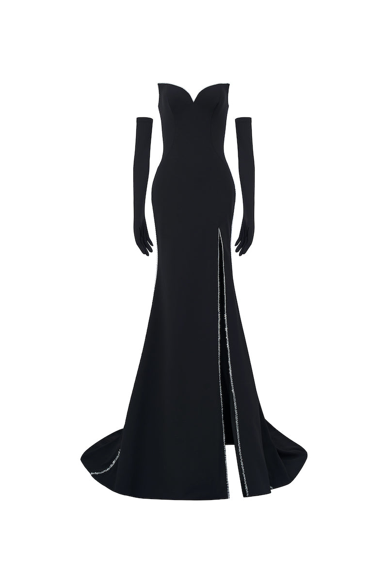 OFF-SHOULDER LONG-SLEEVE MERMAID GOWN - CULT MIA