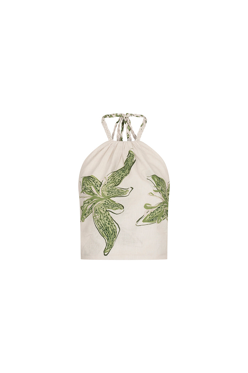 LUA BLOUSE IN GREEN PRINT