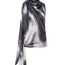 Black printed Lumara blouse by Tinta Latina, stylish top with vibrant pattern and lightweight fabric.
