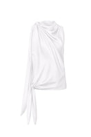 White pearl Lumara blouse by Tinta Latina, stylish women's top with elegant design and lightweight fabric.