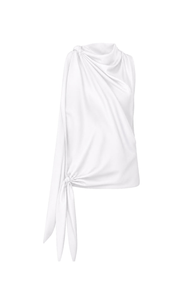White pearl Lumara blouse by Tinta Latina, stylish women's top with elegant design and lightweight fabric.