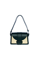 Black ISIDORA MALVA La Pradera shoulder bag with soft fiber material and adjustable strap, stylish and functional for everyday use.