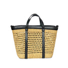 Black ISIDORA MALVA La Union tote bag with top handles, showcasing a stylish and spacious design for everyday use.