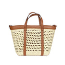 ISIDORA MALVA La Union tote bag in tan with top handle and spacious interior, stylish accessory for everyday use
