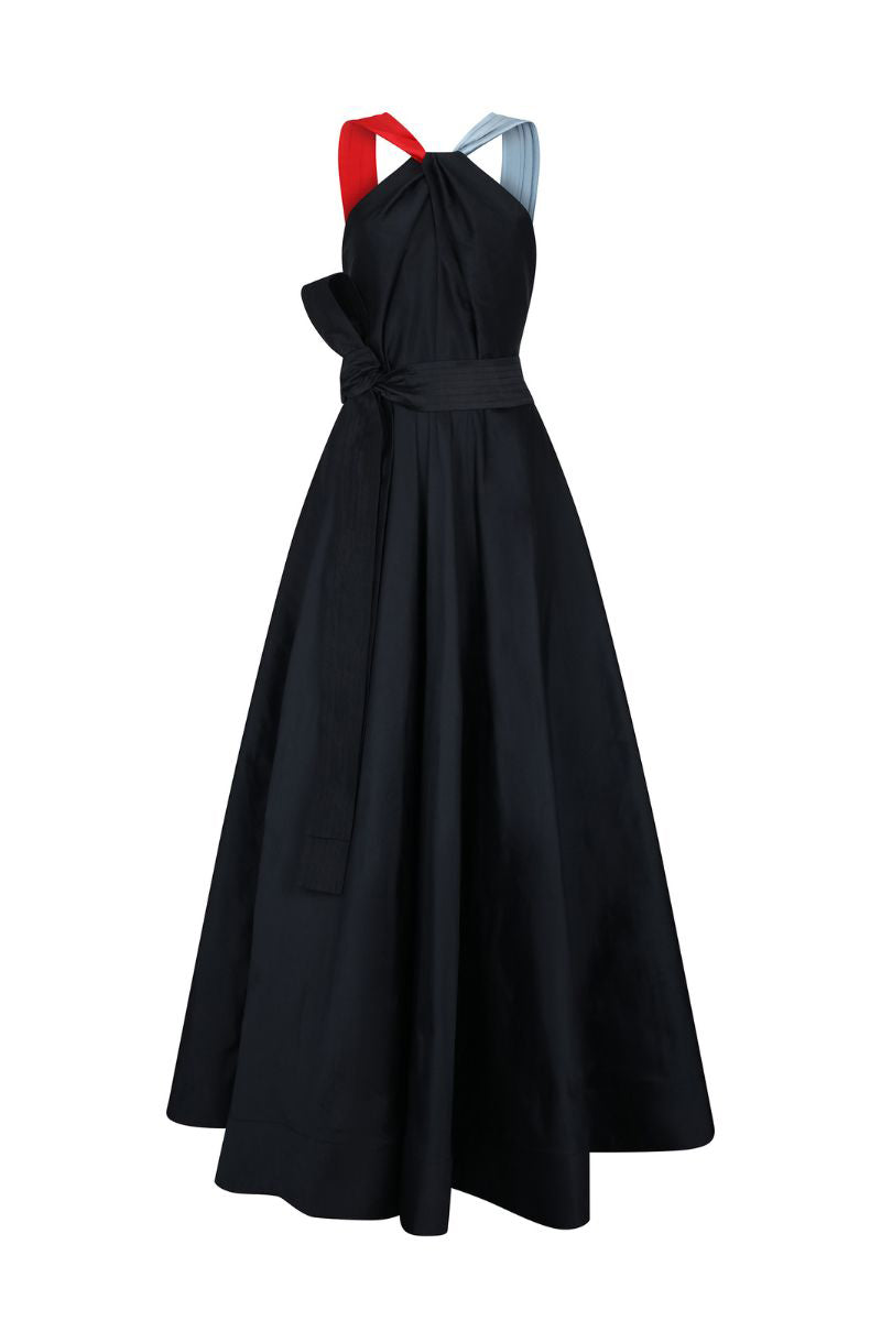 LADY GUGGENHEIM BLACK DRESS IN MULTICOLOR - CULT MIA