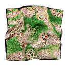 Amel Batita Lamazon Moussard silk scarf featuring vibrant patterns and elegant drape, perfect as a stylish accessory.