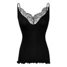 Black Latica women's knit camisole from MANITO, shown as a stylish sleeveless top with a soft, fitted knit fabric.