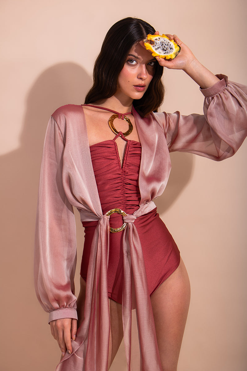 AURORA PINK CROPPED SHIRT - CULT MIA
