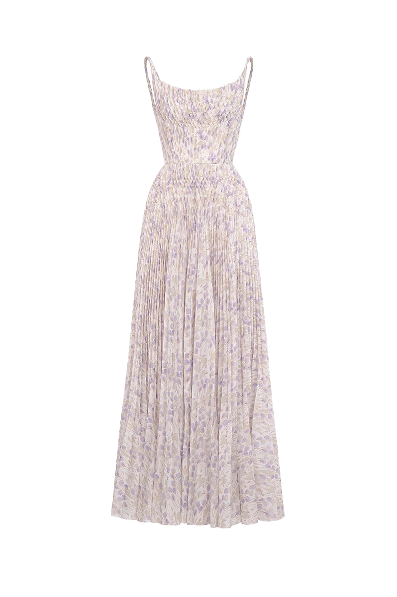 LAVENDER PLEATED MAXI DRESS - CULT MIA