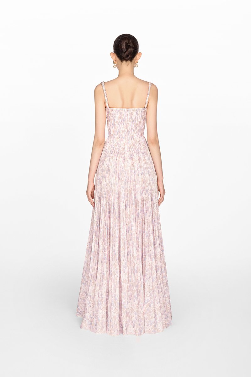 LAVENDER PLEATED MAXI DRESS - CULT MIA