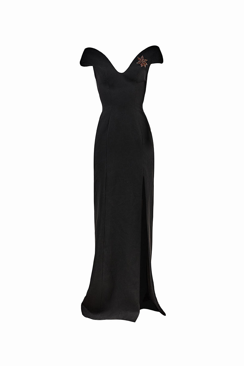 LAYERS GOWN IN BLACK - CULT MIA