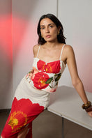 Summer Away REWA maxi skirt in Wild Bouquet print featuring a flowy, vibrant floral design perfect for warm weather.
