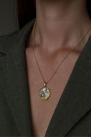 Freya Rose Taurus zodiac necklace with 18ct gold plating, featuring a pendant with Taurus constellation design.