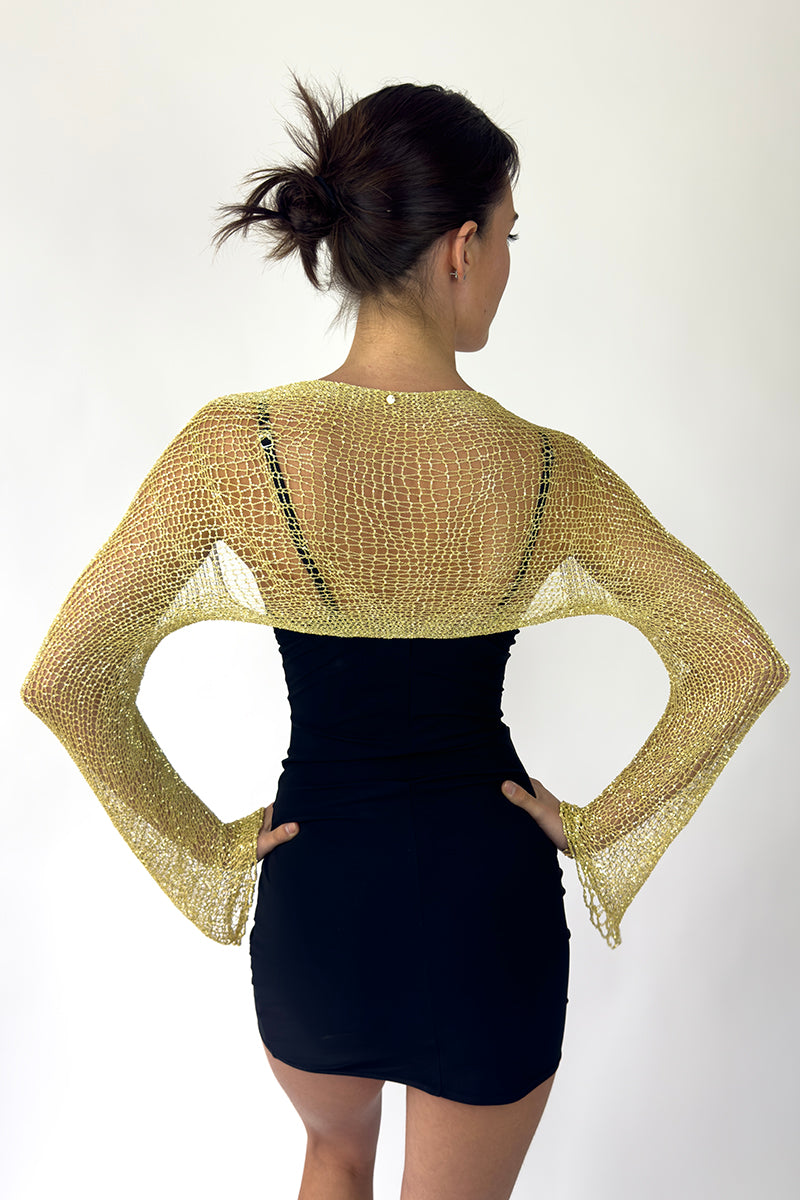 GOLD CHAIN BOLERO SHRUG - CULT MIA