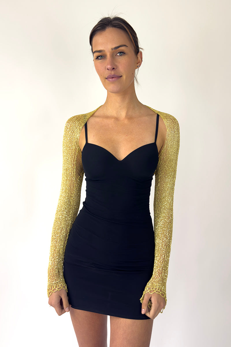 GOLD CHAIN BOLERO SHRUG - CULT MIA
