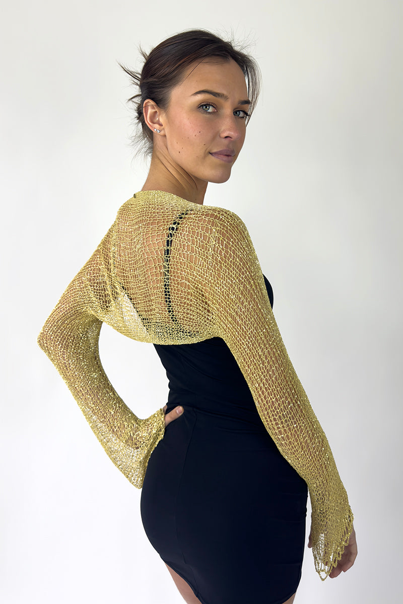 GOLD CHAIN BOLERO SHRUG - CULT MIA