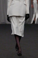 Lili Blanc classic midi length pencil skirt in a sleek design, perfect for professional or casual wear.