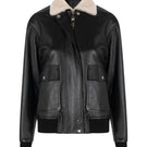 ZUT Limber bomber jacket in black, stylish men's outerwear with a ribbed collar and zip closure, displayed on a hanger.