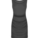 Black Lisa Dress cover-up by Suncillo, lightweight fabric with a flowing design, perfect for beach or poolside wear.