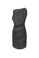Black Suncillo Lisa dress cover-up with a relaxed fit, featuring flowing fabric and stylish design, perfect for beach or poolside.