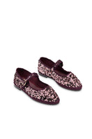 Flabelus Little Prince Malva flats with lilac fabric upper and rounded toe, shown from a side angle.