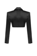Matters Liv blazer in black, stylish tailored blazer with lapel collar and sleek fit, perfect for professional or casual wear.