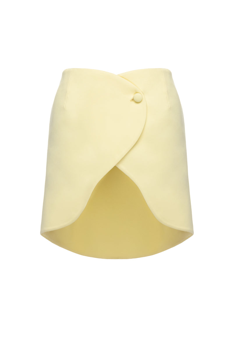 Matters Lola maxi skirt in butter yellow, lightweight flowy fabric with a high waist and full-length design.