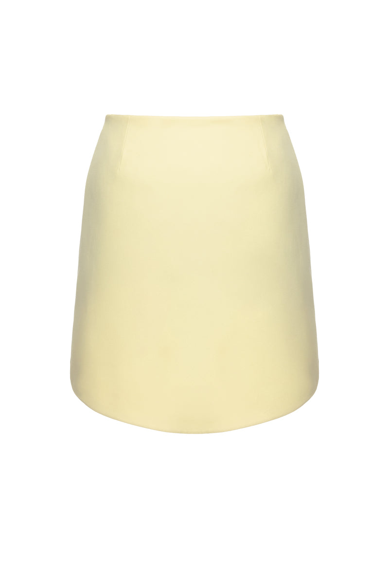 LOLA SKIRT IN BUTTER YELLOW - CULT MIA