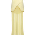 Matters Lola skirt in butter yellow, a flowy maxi skirt made of chiffon fabric with a lightweight, elegant design.