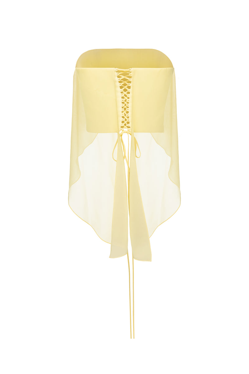 LOLA TOP IN BUTTER YELLOW - CULT MIA