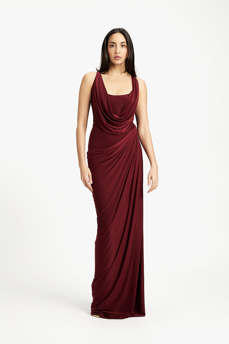 RENATA DRAPED MAXI DRESS - CULT MIA