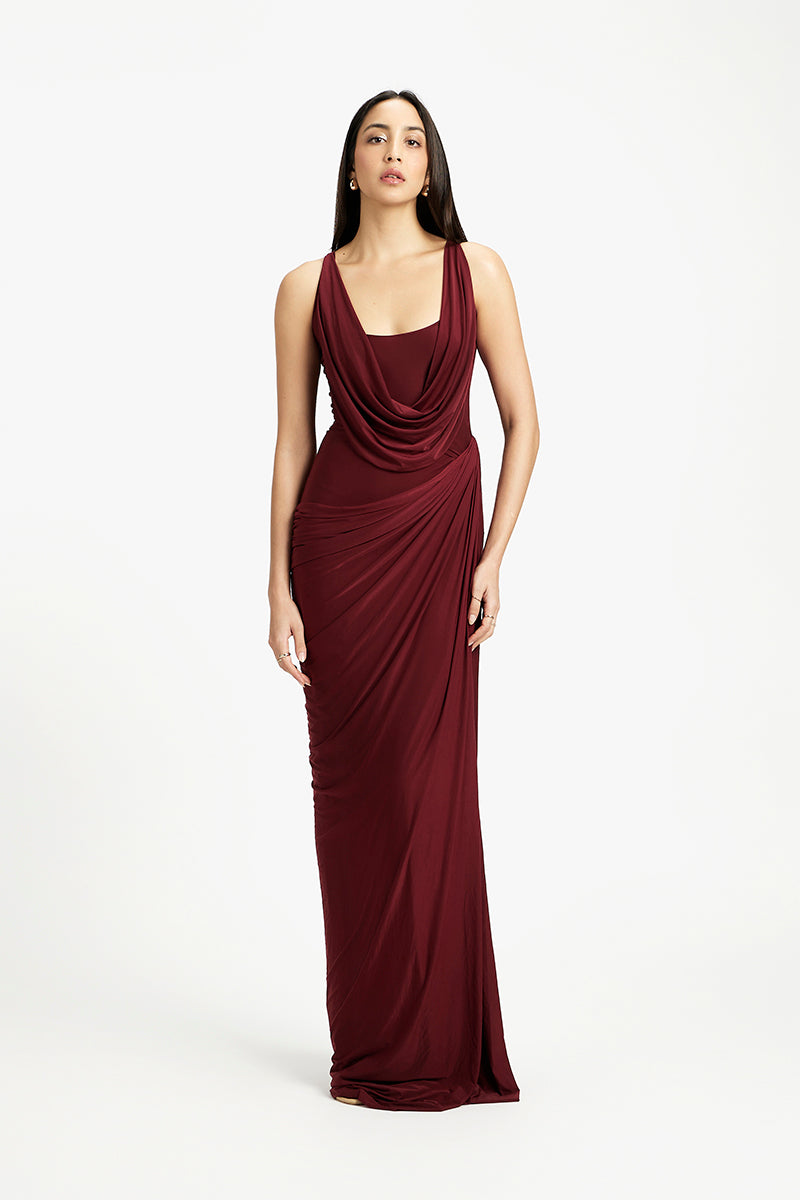 RENATA DRAPED MAXI DRESS - CULT MIA