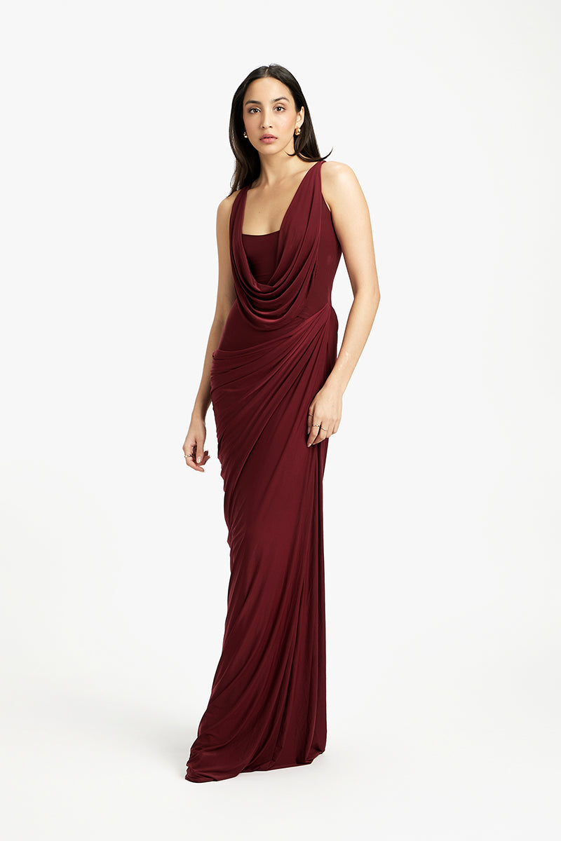 RENATA DRAPED MAXI DRESS - CULT MIA