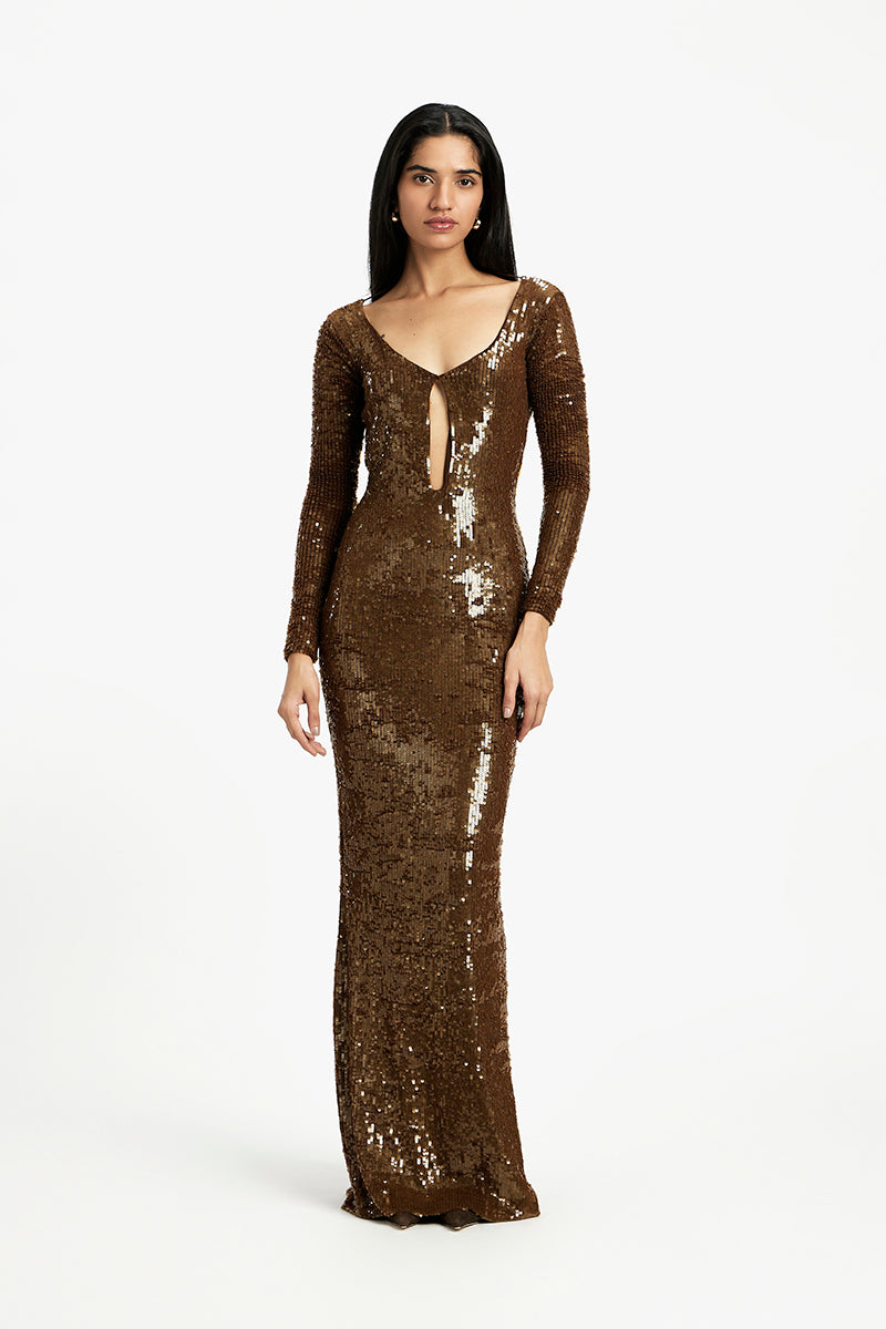 SHIMMER SEQUIN MAXI DRESS - CULT MIA