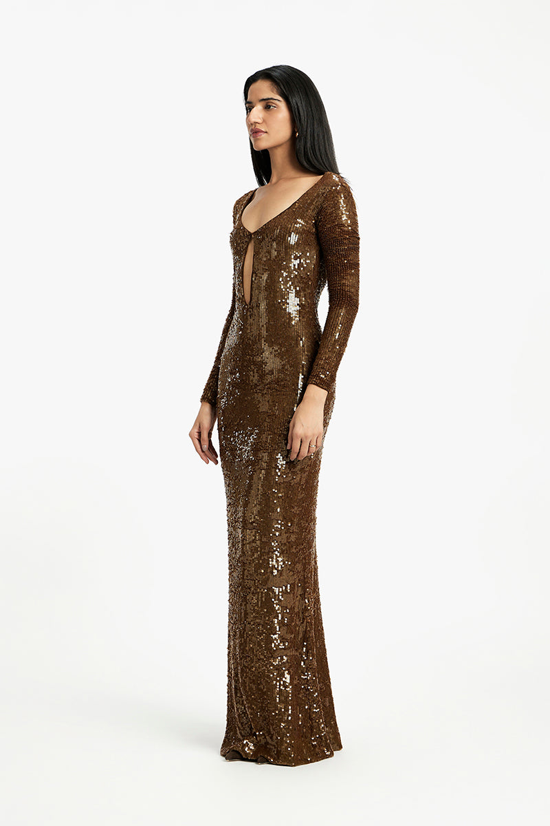 SHIMMER SEQUIN MAXI DRESS - CULT MIA