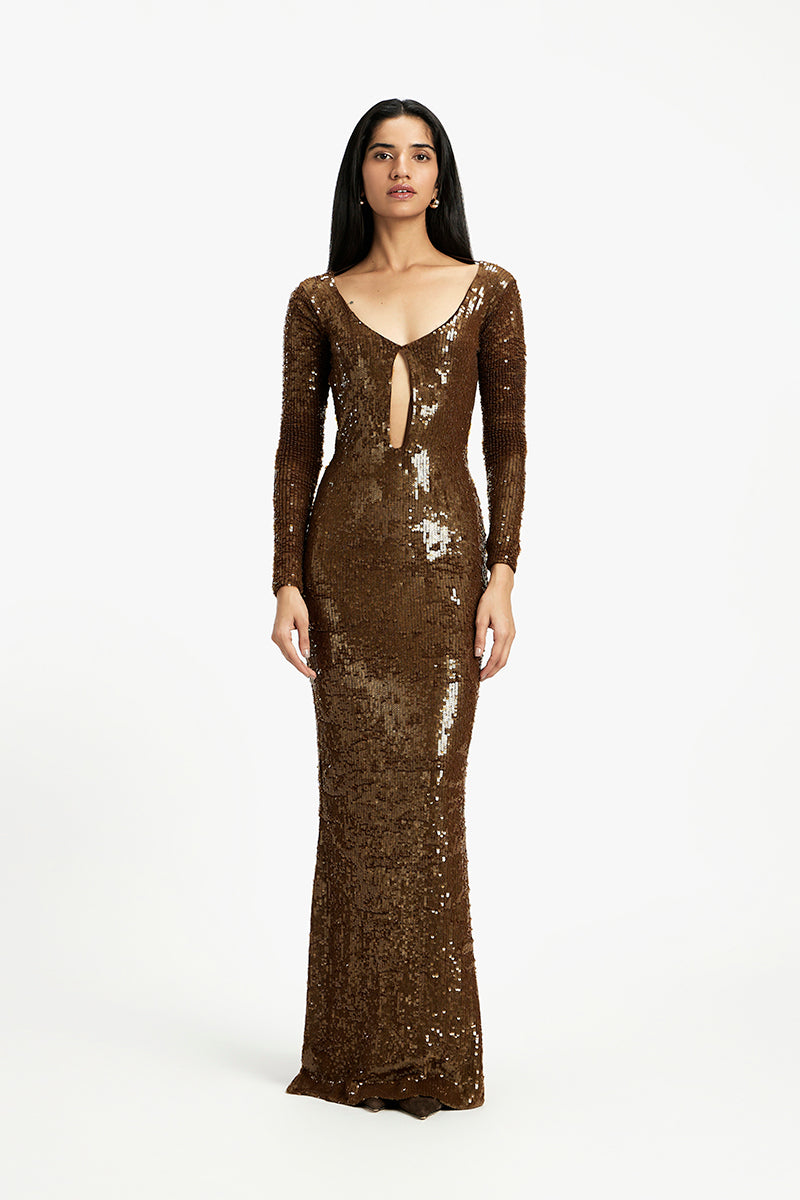 SHIMMER SEQUIN MAXI DRESS - CULT MIA