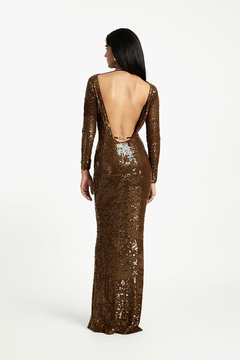 SHIMMER SEQUIN MAXI DRESS - CULT MIA