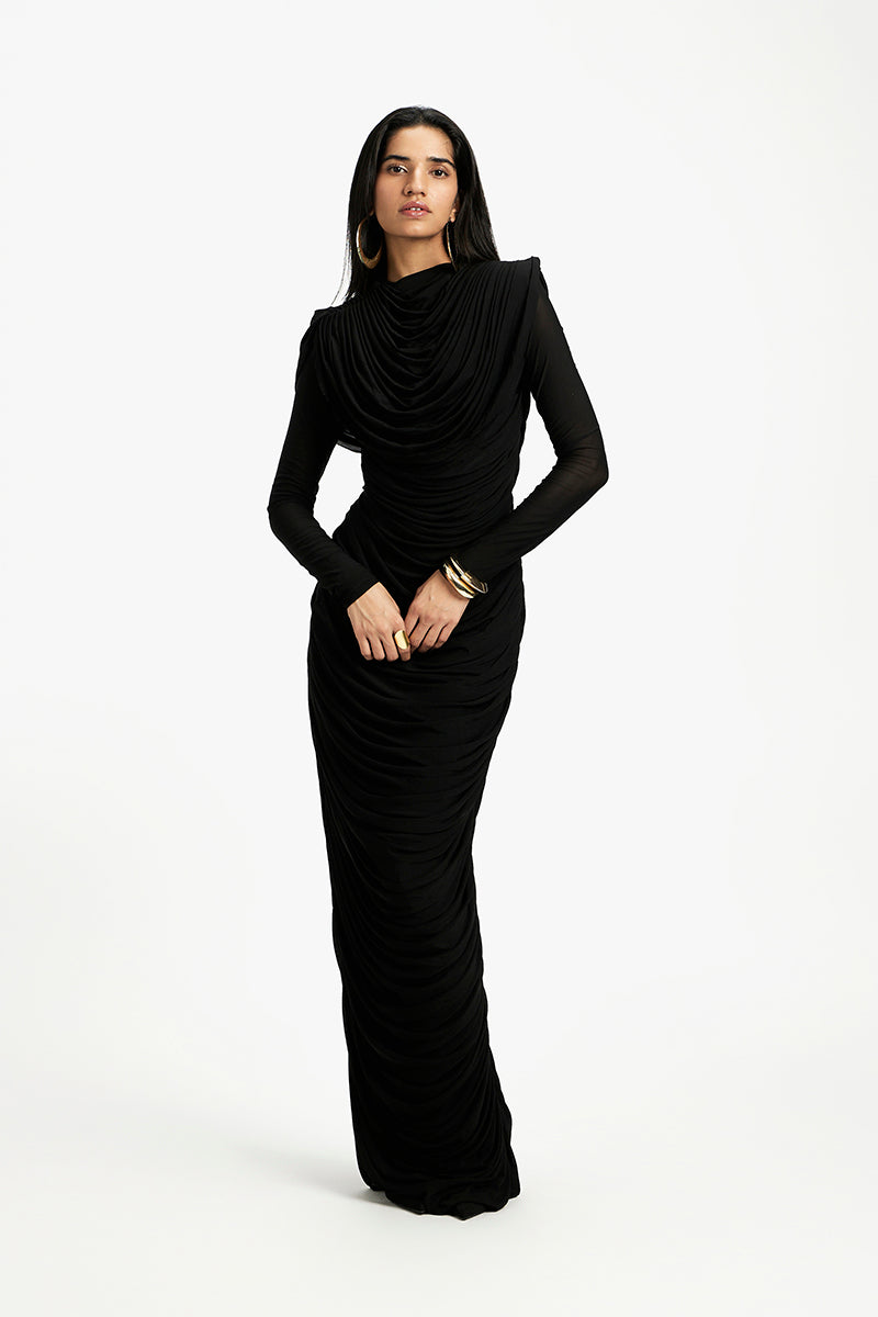 GRACE LONG SLEEVE MAXI DRESS - CULT MIA