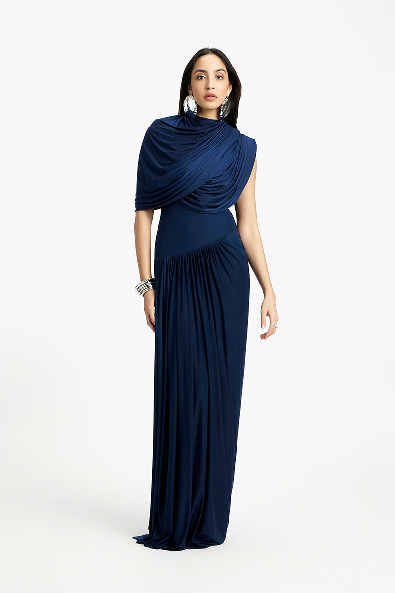BLOOM DRAPED MAXI DRESS - CULT MIA