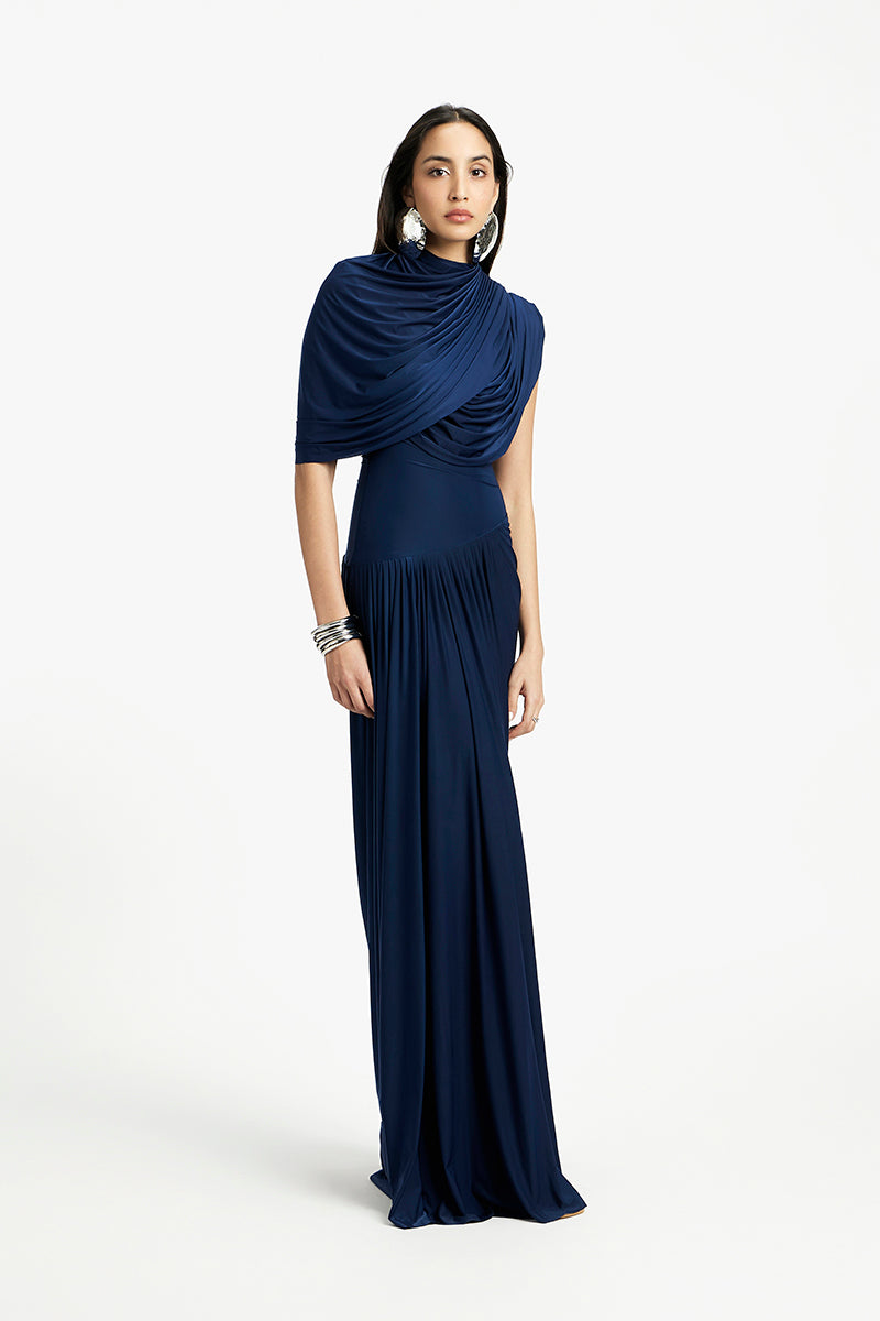 BLOOM DRAPED MAXI DRESS - CULT MIA