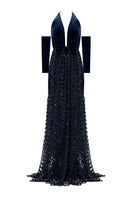 Nur Karaata Crownlight gown featuring elegant fabric and intricate design, perfect for formal occasions.