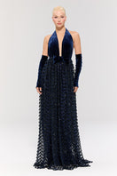 Nur Karaata Crowlight gown featuring elegant fabric and intricate design, perfect for formal occasions and evening wear.