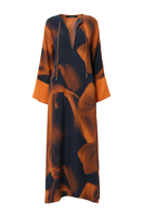 NILuu Loren Noor kaftan maxi dress with flowing fabric and intricate patterns, stylish and comfortable for casual or special occasions.