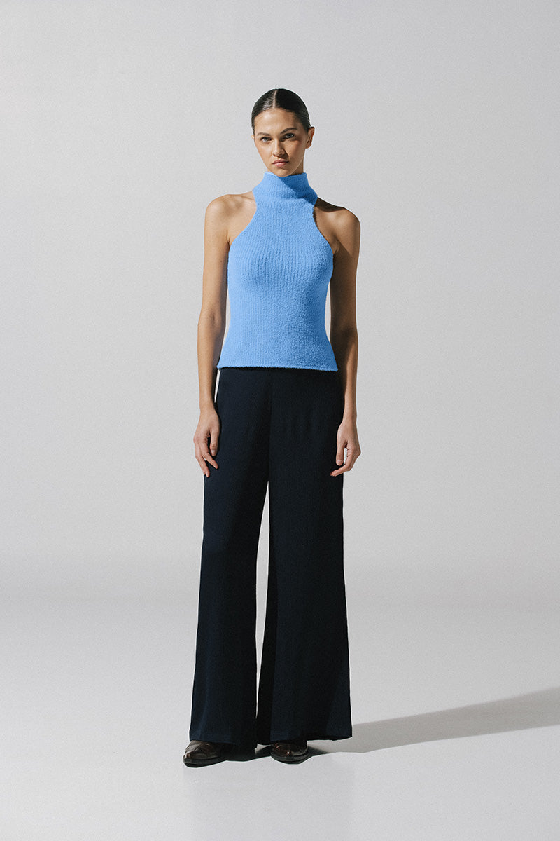 LOTUS TOP IN NIGHT BLUE