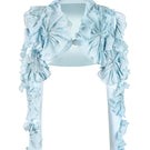Blue Lotus leaf bolero jacket by Stolen Stores, lightweight with a floral-inspired design, perfect for casual or semi-formal wear.