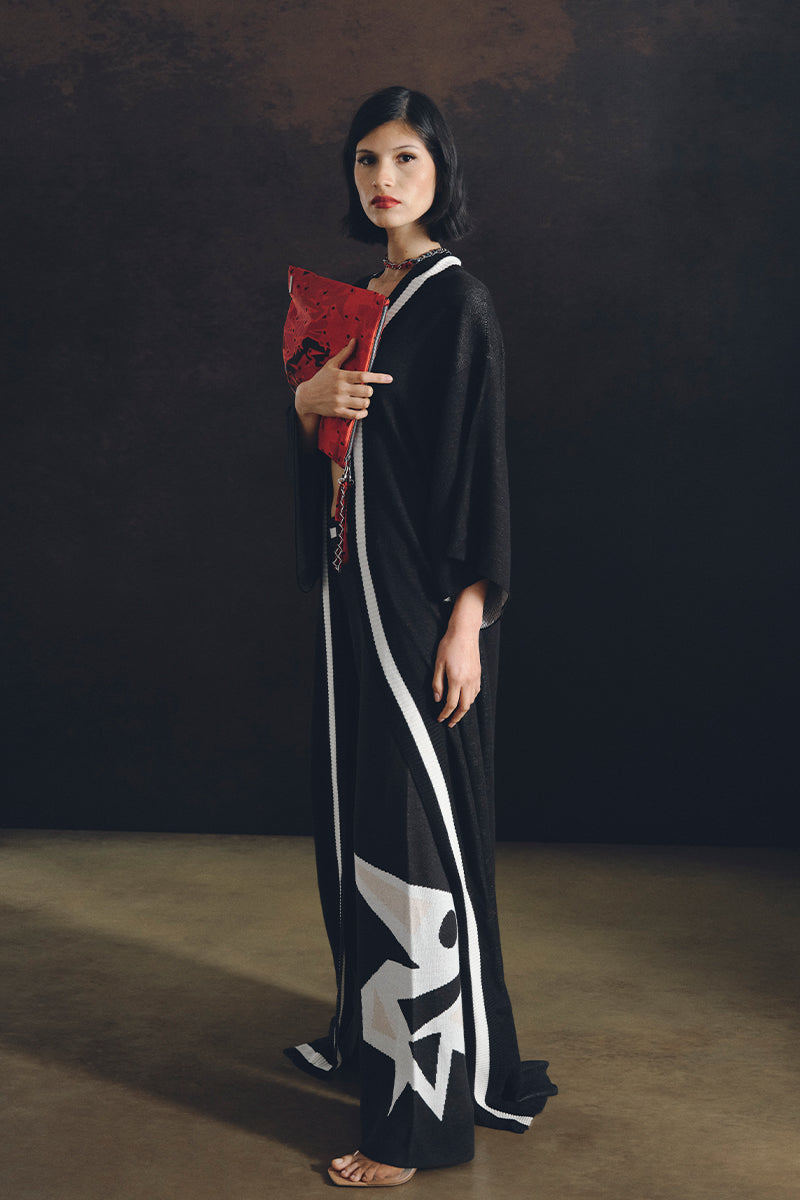 LOUNGE CARDIGAN IN BLACK - CULT MIA