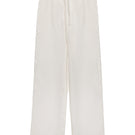 Ivory Kris Marán lounge pants with lace detail, featuring a relaxed fit and comfortable fabric for casual wear.